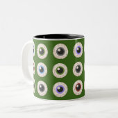 Ich höre Eyeballs Zweifarbige Tasse (Vorderseite Links)