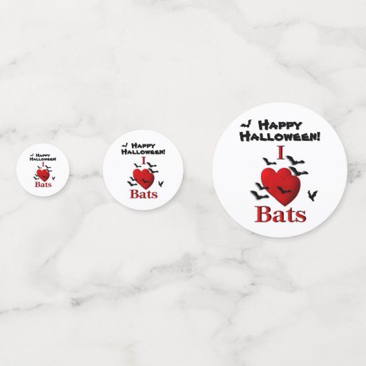 Ich höre Fledermäuse zu Halloween Konfetti (Rückseiten)