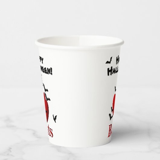 Ich höre Fledermäuse zu Halloween Pappbecher (Links)