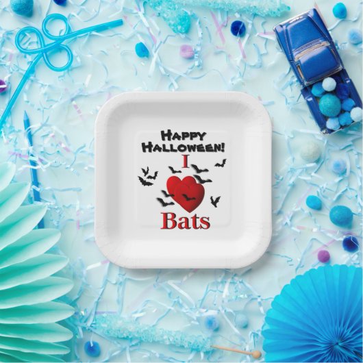 Ich höre Fledermäuse zu Halloween Pappteller (Party)