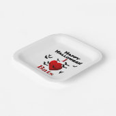 Ich höre Fledermäuse zu Halloween Pappteller (Gewinkelt)