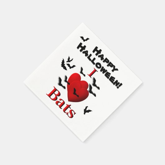 Ich höre Fledermäuse zu Halloween Serviette (Ecke)