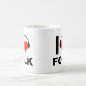 Ich höre Folk Funny Mug Kaffeetasse (Mittel)