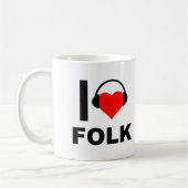 Ich höre Folk Funny Mug Kaffeetasse (Links)