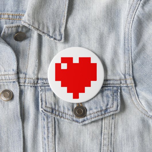 Ich höre Gaming I Liebe Gaming Simple Pixel Art Button (Beispiel)