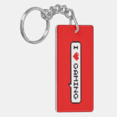 Ich höre Gaming I Liebe Gaming Simple Pixel Art Schlüsselanhänger (Vorderseite links)