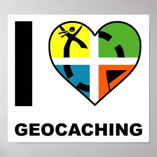 Ich höre Geocaching Funny Poster (Vorne)