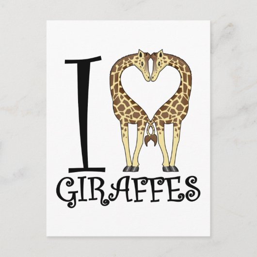 Ich höre Giraffen Postkarte (Vorderseite)