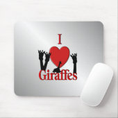 Ich höre Giraffen Silver Mousepad (Mit Mouse)