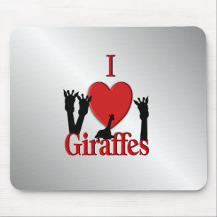 Ich höre Giraffen Silver Mousepad