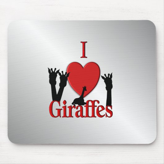 Ich höre Giraffen Silver Mousepad (Vorne)