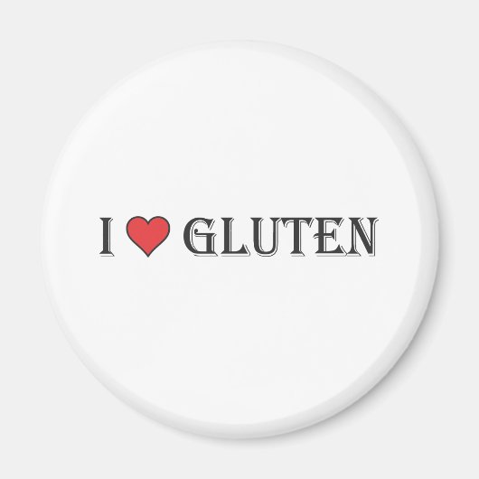 Ich höre Gluten - klarer Hintergrund Magnet (Vorne)