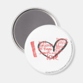 Ich höre Graffiti Pink Magnet (Vorderseite/Rückseite)