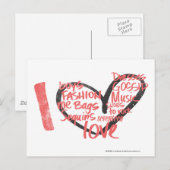 Ich höre Graffiti Pink Postkarte (Vorne/Hinten)