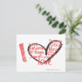 Ich höre Graffiti Pink Postkarte (Stehend Vorderseite)