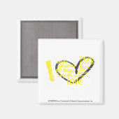 Ich höre Graffiti Yellow Magnet (Vorderseite/Rückseite)