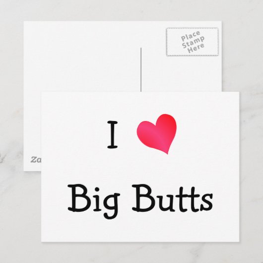Ich höre große Hintern Postkarte (Vorne/Hinten)