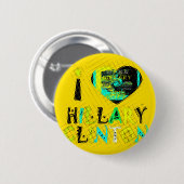 Ich höre Hillary Clinton: Graffiti Expression Art Button (Vorne & Hinten)