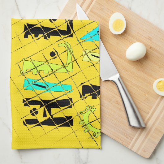 Ich höre Hillary Clinton: Graffiti Expression Art Geschirrtuch (Viertel Falte)