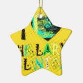 Ich höre Hillary Clinton: Graffiti Expression Art Keramik Ornament (Links)