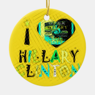 Ich höre Hillary Clinton: Graffiti Expression Art Keramik Ornament