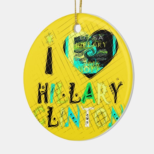 Ich höre Hillary Clinton: Graffiti Expression Art Keramik Ornament (Links)