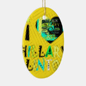 Ich höre Hillary Clinton: Graffiti Expression Art Keramikornament (Rechts)
