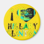 Ich höre Hillary Clinton: Graffiti Expression Art Magnet (Vorne)
