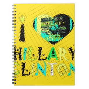 Ich höre Hillary Clinton: Graffiti Expression Art Notizblock