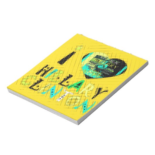 Ich höre Hillary Clinton: Graffiti Expression Art Notizblock (Rotiert)