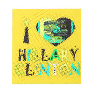 Ich höre Hillary Clinton: Graffiti Expression Art Notizblock