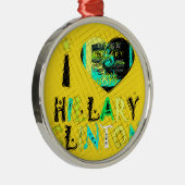 Ich höre Hillary Clinton: Graffiti Expression Art Silbernes Ornament (Rechts)