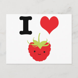 Ich höre Himbeeren Postkarte