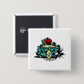 Ich höre Hip Hop Musik Button (Vorne & Hinten)