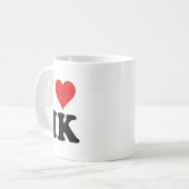 Ich höre HK-Initialen in Liebe H.k. Kaffeetasse (Vorderseite Links)