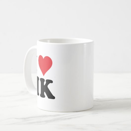 Ich höre HK-Initialen in Liebe H.k. Kaffeetasse (Vorderseite Links)
