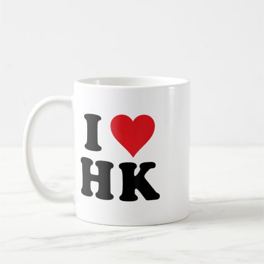 Ich höre HK-Initialen in Liebe H.k. Kaffeetasse (Links)