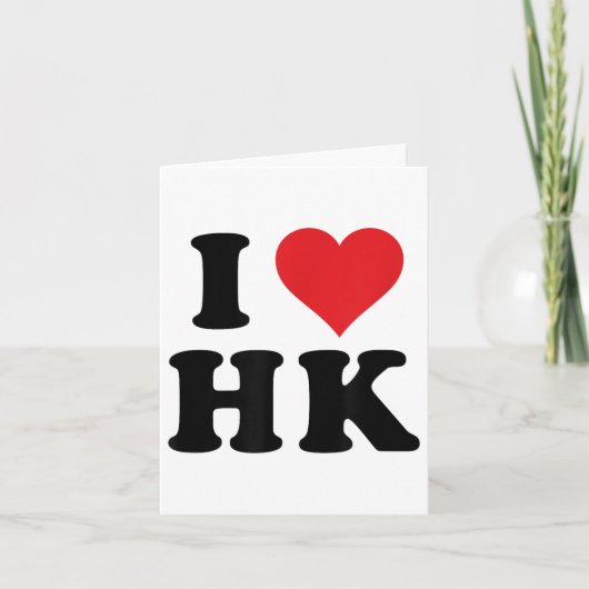 Ich höre HK-Initialen in Liebe H.k. Karte (Vorderseite)