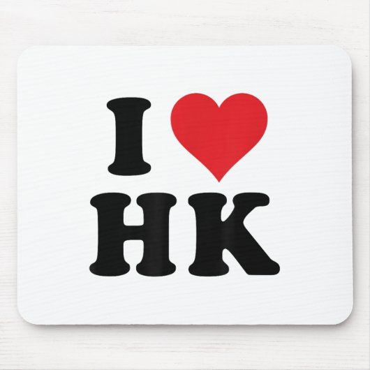 Ich höre HK-Initialen in Liebe H.k. Mousepad (Vorne)
