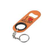 Ich höre Holland bk oder bocnt Mini Flaschenöffner (Rückseite Schrägansicht)