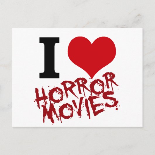 Ich höre Horror-Filme Postkarte (Vorderseite)