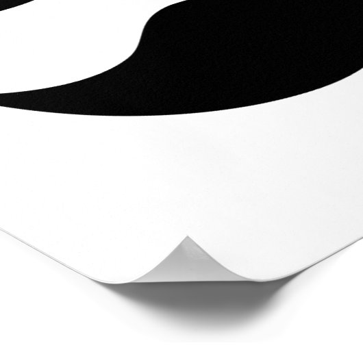 Ich höre ich Liebe Black Mustache Poster (Ecke)