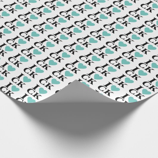 Ich höre Ihre Initialen | Fun Custom Monogram Geschenkpapier (Ecke)