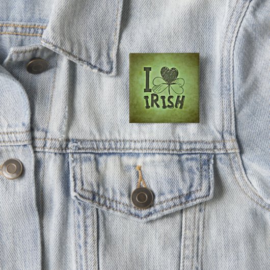 Ich höre irisches Kleeblatt St. Patrick's Day Button (Beispiel)