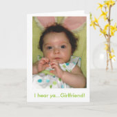 Ich höre ja... Freundin! Karte (Gelbe Blume)