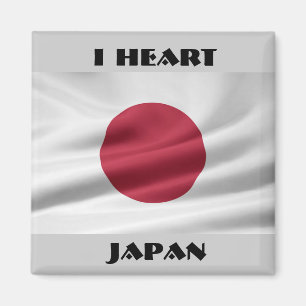 Ich höre Japan/die japanische Flagge Magnet