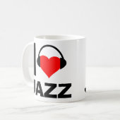 Ich höre Jazz Funny Mug Kaffeetasse (Vorderseite Links)