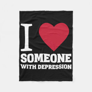 Ich höre jemanden mit Depression Selbstmord Bewuss Fleecedecke