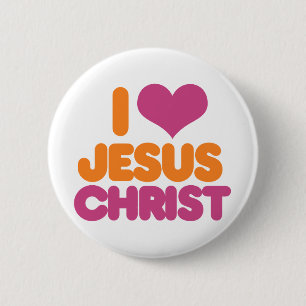 Ich höre Jesus Christus Button