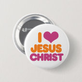 Ich höre Jesus Christus Button (Vorne & Hinten)